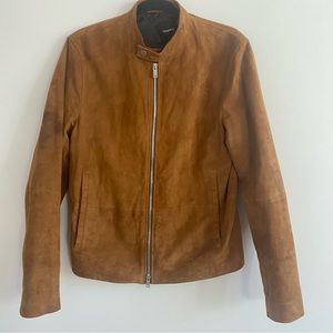 Theory - Brown Suede Bomber Jacket